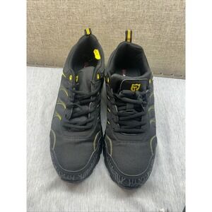 LARNMERN Black Yellow Steel Toe Work Safety Shoes Men US 11.5 Puncture Resistant